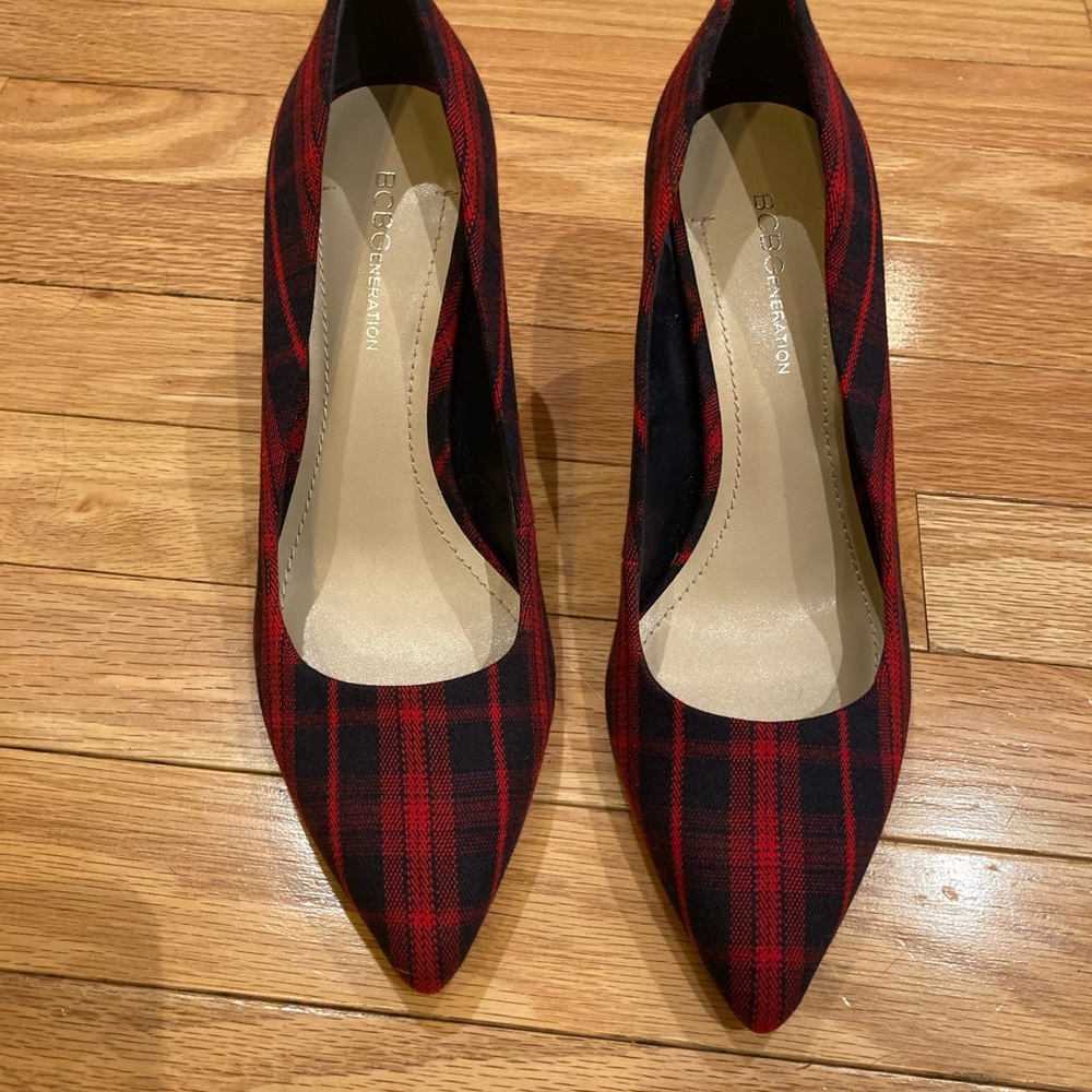 Plaid heels
